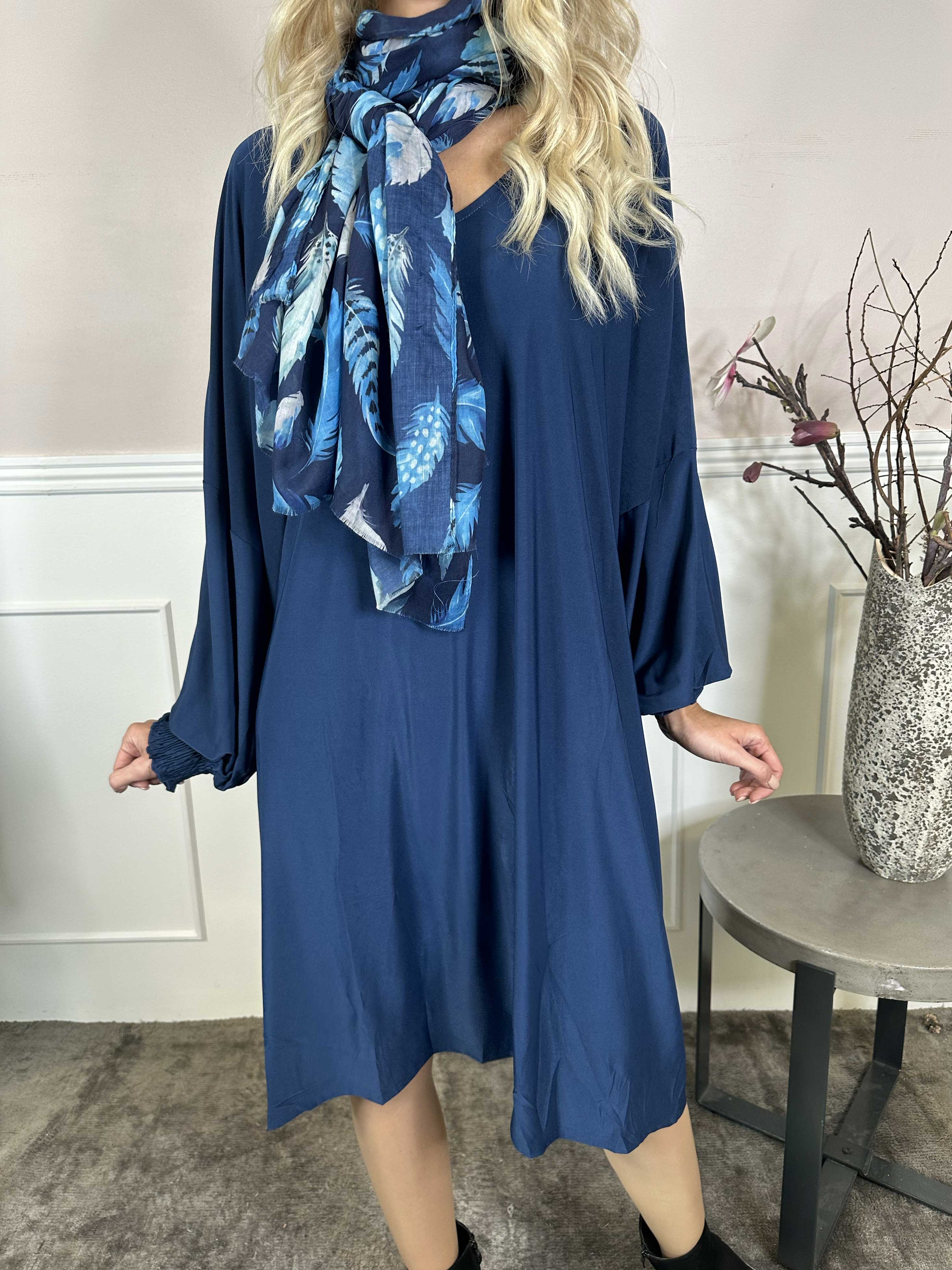 Azmina Plain L/S - Tunikaklänning i lös passform med resår